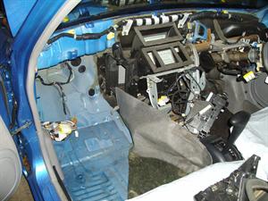Interior and dashboard removed