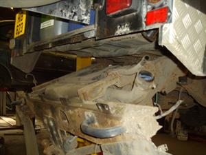 Crossmember being removed