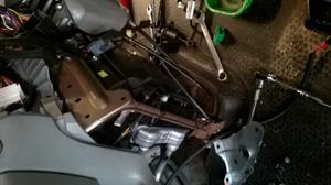 Vauxhall Vivaro interior in bits