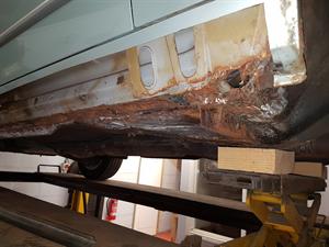 Drivers side sill corrosion