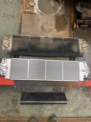 Original and new turbo intercoolers